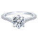 14K White Gold Diamond Straight 14K White Gold Engagement Ring ER12667R4W44Jj