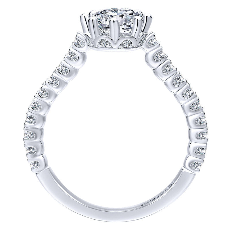 14K White Gold Diamond Straight 14K White Gold Engagement Ring ER12667R4W44Jj