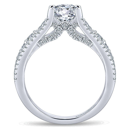 14K White Gold Diamond Straight 14K White Gold Engagement Ring ER12814R4W44Jj