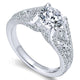 14K White Gold Diamond Straight 14K White Gold Engagement Ring ER12814R4W44Jj