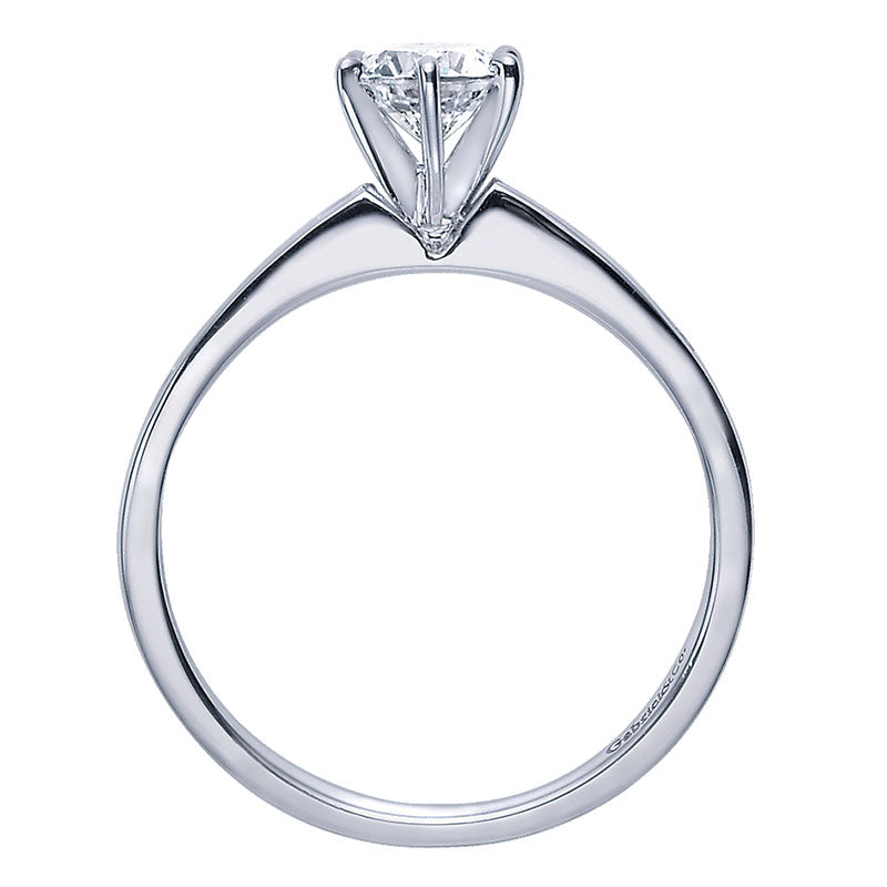 Engagement Ring 14k White Gold Diamond Straight
