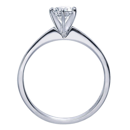Engagement Ring 14k White Gold Diamond Straight