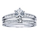 Engagement Ring 14k White Gold Diamond Straight