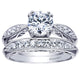 Engagement Ring 14k White Gold Diamond Straight