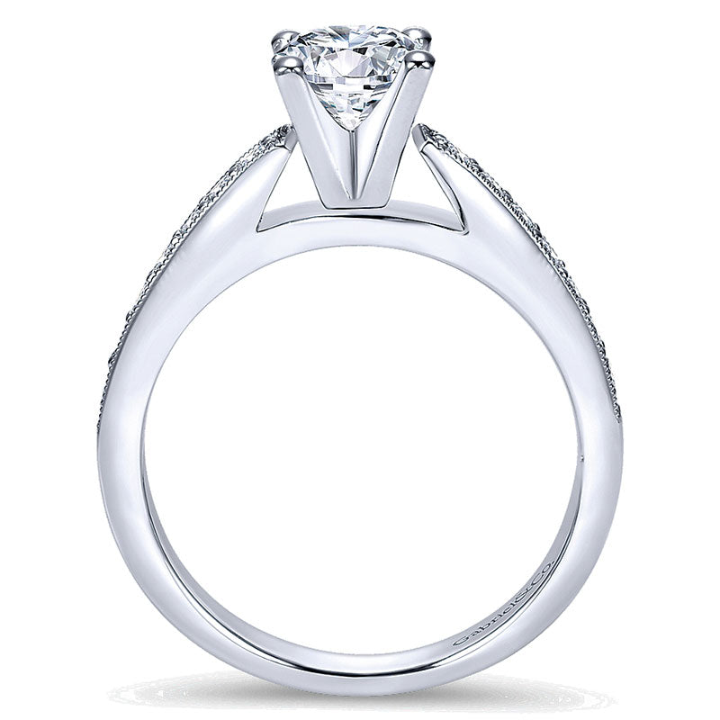 14K White Gold Diamond Straight 14K White Gold Engagement Ring ER3858W44Jj