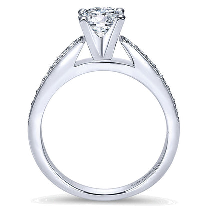 14K White Gold Diamond Straight 14K White Gold Engagement Ring ER3858W44Jj