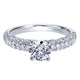 Engagement Ring 14k White Gold Diamond Straight