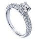 Engagement Ring 14k White Gold Diamond Straight