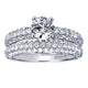 Engagement Ring 14k White Gold Diamond Straight