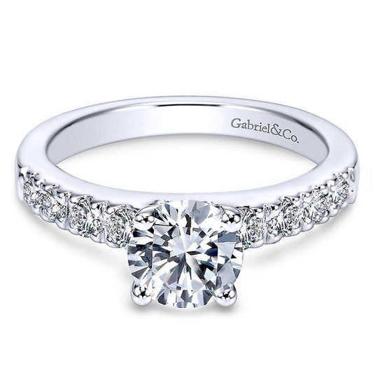 14K White Gold Diamond Straight 14K White Gold Engagement Ring ER3950W44Jj