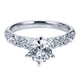Engagement Ring 14k White Gold Diamond Straight