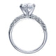Engagement Ring 14k White Gold Diamond Straight