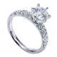 Engagement Ring 14k White Gold Diamond Straight