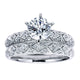 Engagement Ring 14k White Gold Diamond Straight