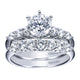 Engagement Ring 14k White Gold Diamond Straight