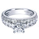 Engagement Ring 14k White Gold Diamond Straight