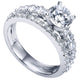 Engagement Ring 14k White Gold Diamond Straight