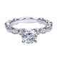 Engagement Ring 14k White Gold Diamond Straight