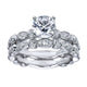 Engagement Ring 14k White Gold Diamond Straight