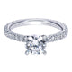 Engagement Ring 14k White Gold Diamond Straight