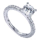 Engagement Ring 14k White Gold Diamond Straight