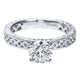 Engagement Ring 14k White Gold Diamond Straight