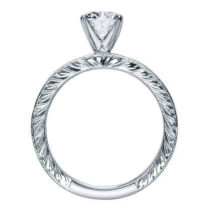 Engagement Ring 14k White Gold Diamond Straight