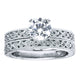 Engagement Ring 14k White Gold Diamond Straight