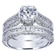 Engagement Ring 14k White Gold Diamond Straight