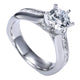 Engagement Ring 14k White Gold Diamond Straight