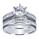 Engagement Ring 14k White Gold Diamond Straight