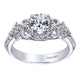 Engagement Ring 14k White Gold Diamond Straight