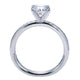 Engagement Ring 14k White Gold Diamond Straight