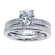 Engagement Ring 14k White Gold Diamond Straight