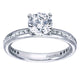 Engagement Ring 14k White Gold Diamond Straight