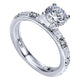 Engagement Ring 14k White Gold Diamond Straight