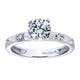 Engagement Ring 14k White Gold Diamond Straight