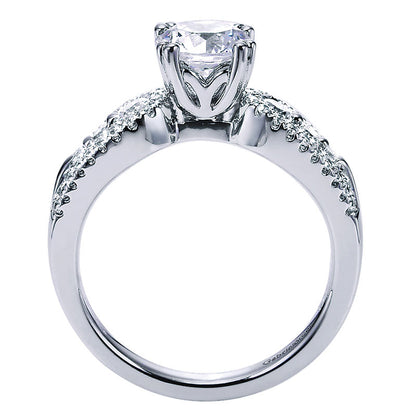 Engagement Ring 14k White Gold Diamond Straight