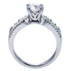 Engagement Ring 14k White Gold Diamond Straight