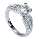Engagement Ring 14k White Gold Diamond Straight