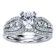 Engagement Ring 14k White Gold Diamond Straight