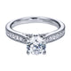 Engagement Ring 14k White Gold Diamond Straight