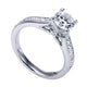 Engagement Ring 14k White Gold Diamond Straight