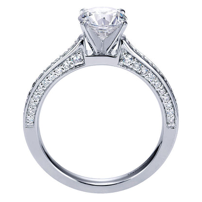 Engagement Ring 14k White Gold Diamond Straight