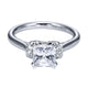 Engagement Ring 14k White Gold Diamond Straight