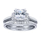 Engagement Ring 14k White Gold Diamond Straight