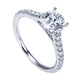 Engagement Ring 14k White Gold Diamond Straight