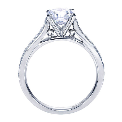 14K White Gold Diamond Straight 14K White Gold Engagement Ring ER7445W44Jj