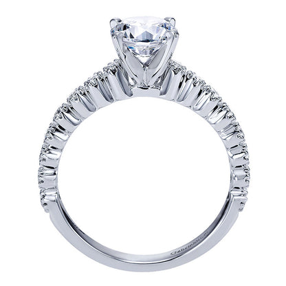 Engagement Ring 14k White Gold Diamond Straight