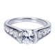 Engagement Ring 14k White Gold Diamond Straight